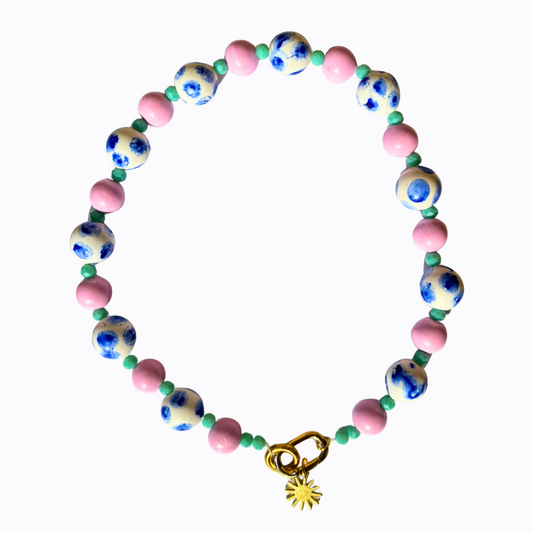 Collar South Beach Blanco y Rosado