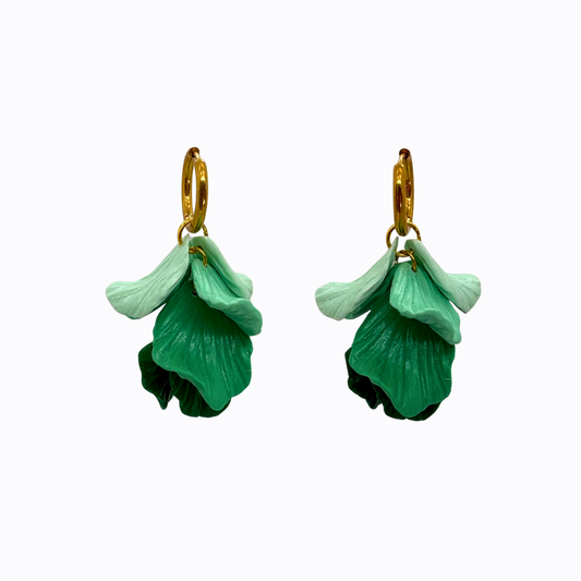 Aros Pétalos Degradé verdes