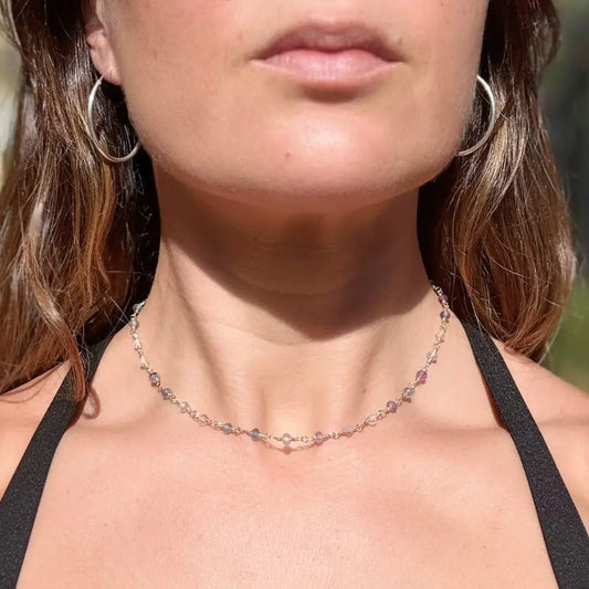 Collar Chocker Turmalina Oro 18k